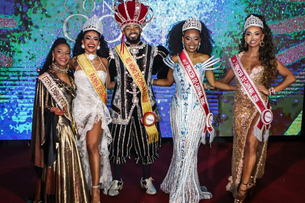 Liga-SP coroa Rei Momo, Princesas e Rainha do Carnaval 2026 em final realizada na Fábrica do Samba