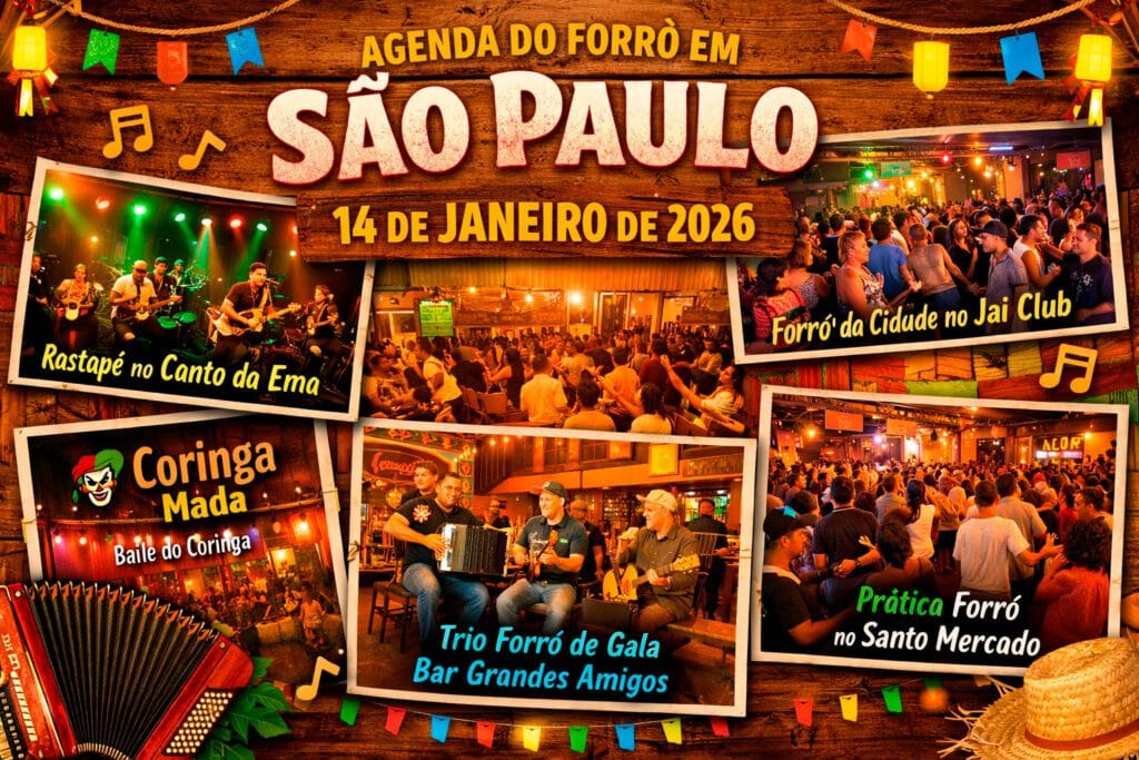 Forró em São Paulo Hoje (14/01/2026): Onde Dançar, Programação Completa e Dicas Imperdíveis para Forrozeiros!