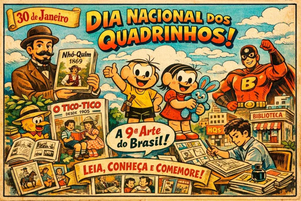 Dia Nacional dos Quadrinhos: por que 30 de janeiro celebra a 9ª arte no Brasil (e como comemorar)