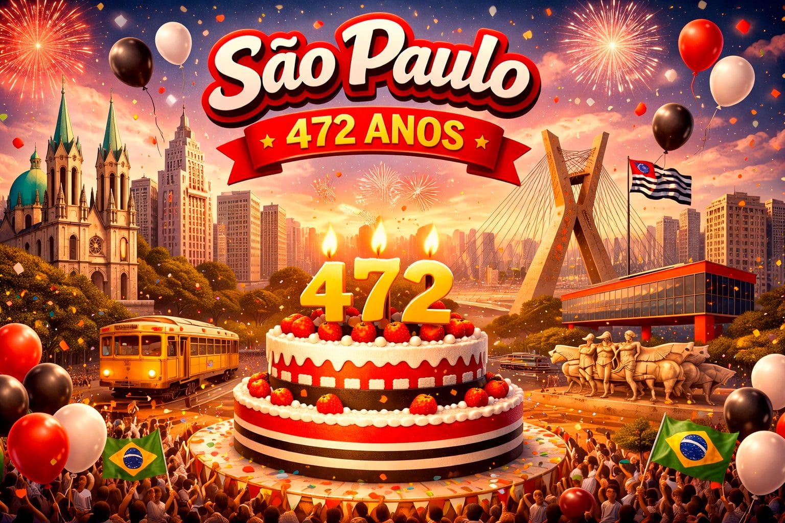 Aniversário de São Paulo: Confira a programação cultural dos 472 anos da cidade