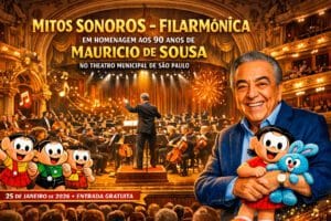 Theatro Municipal celebra os 90 anos de Mauricio de Sousa com concerto gratuito no aniversário de SP: saiba como garantir ingresso