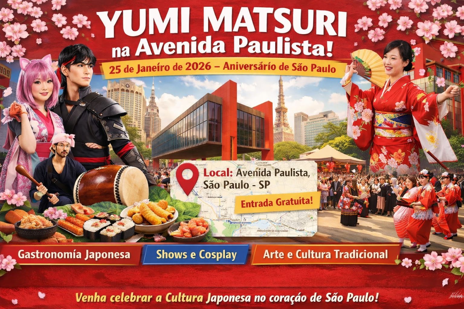 Yumi Matsuri na Avenida Paulista promete transformar São Paulo em um grande festival da cultura japonesa