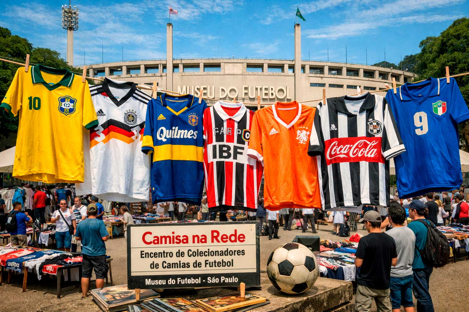 Camisa na Rede no Museu do Futebol: encontro de colecionadores promete raridades, trocas e bate-papo especial em São Paulo